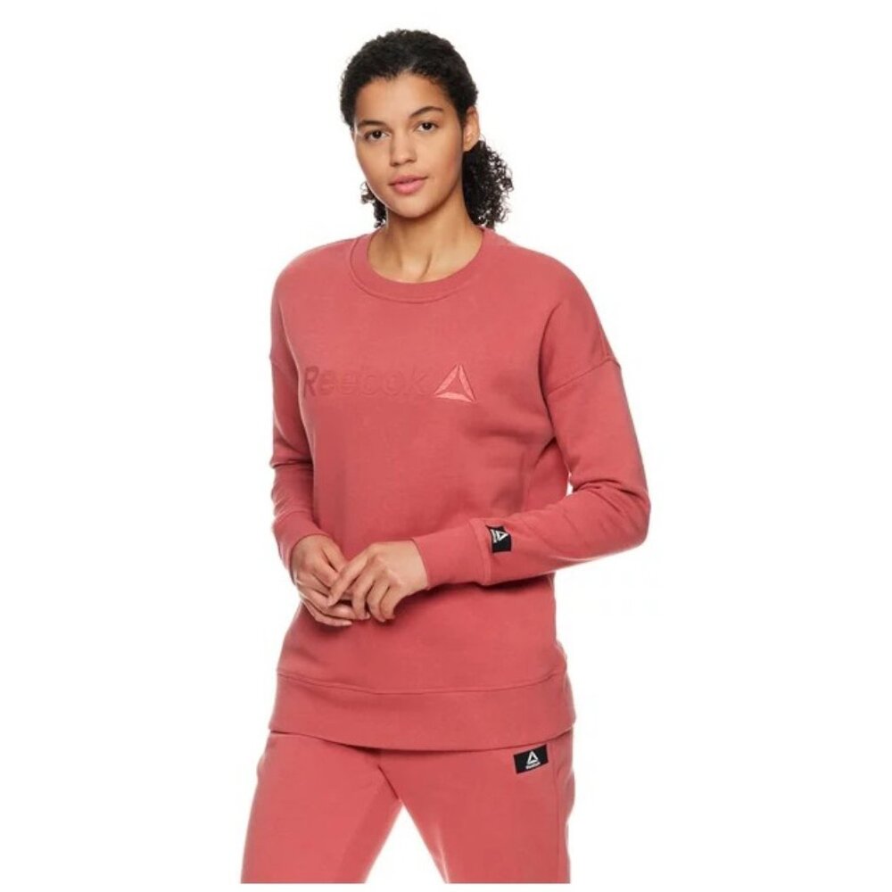 Reebok Women's Size XXXL Purpose Crew Neck Sweatshirt Dusty Cedar - Picture 11 of 13